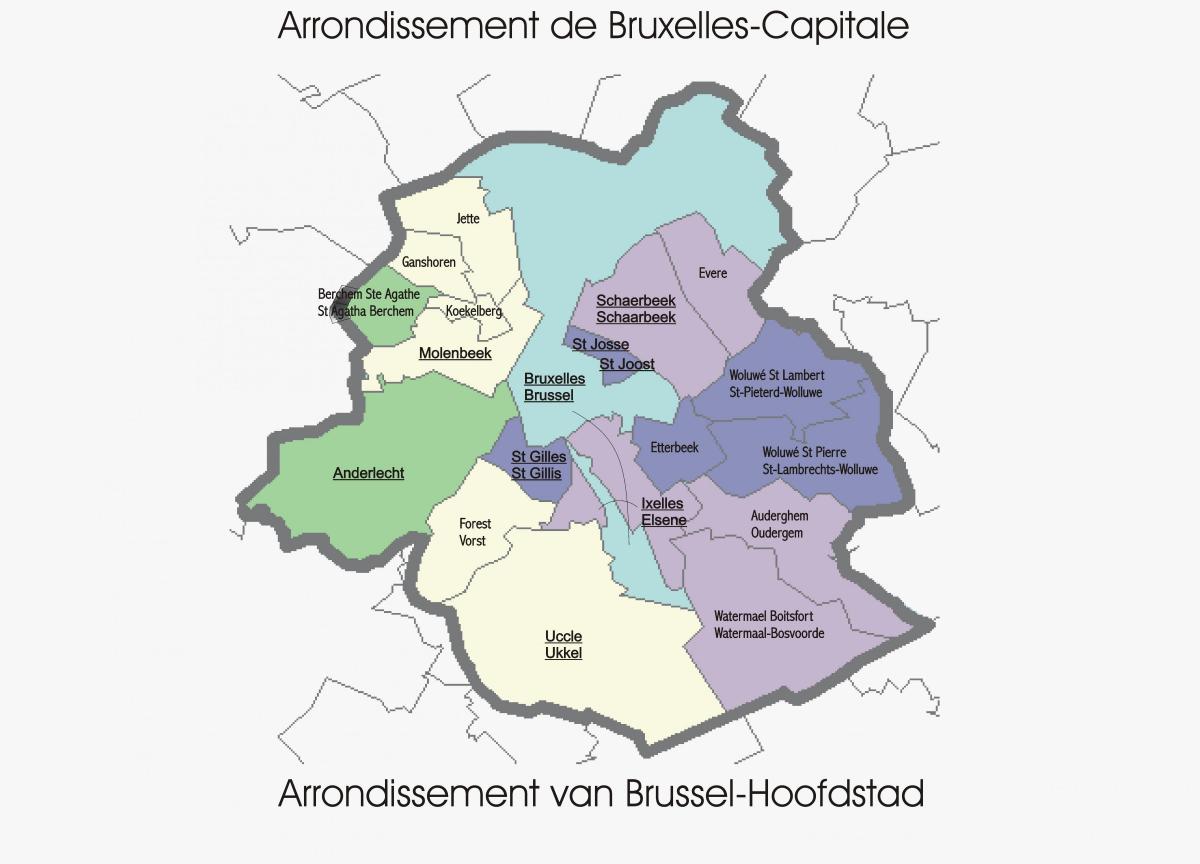 地图的国家布鲁塞尔