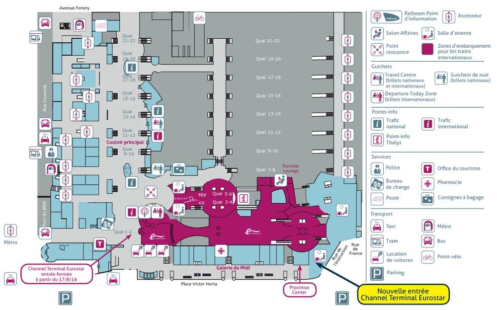 布鲁塞尔南方火车站地图