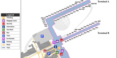 布鲁塞尔终端的地图