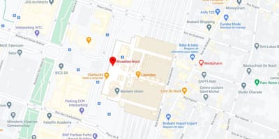 布鲁塞尔的火车北站地图