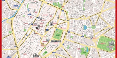 地图的布鲁塞尔的旅游地图