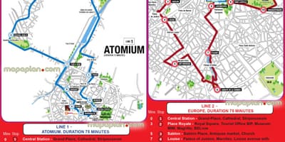 布鲁塞尔跳上跳下巴士地图