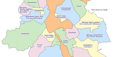布鲁塞尔区域的地图