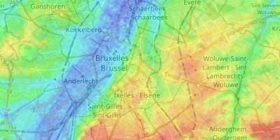 布鲁塞尔的地形图